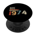 Epic since 1974 Original Vintage Birthday Est édition 1974 PopSockets PopGrip Adhésif