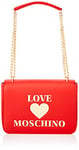 Love Moschino, Sac à bandoulière pour femme, pré-collection automne hiver 2021, rouge, Taille unique