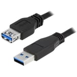 Adnauto - Cable usb 3.0 usb a femelle usb a male 3m - Noir