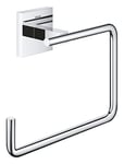 GROHE Start Cube Anneau Porte-Serviette Mural pour Salle de Bain, Fixations Cachées, Métal, Chromé, 40975000