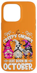 Coque pour iPhone 14 Pro Max Creepy Orange October Birthday Gnomes Are Born In October