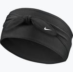 NIKE DRI HEADBAND BANDANA TIE WOMENS LADIES TRAINING SPORTS GYM SWEATBAND BLACK