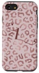 iPhone SE (2020) / 7 / 8 Letter L Initial Leopard Rose Pink Cheetah Monogram Case