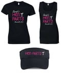 Personalised Hen Party Ladies T-shirts, Vests & Visors Wedding Do Custom Printed