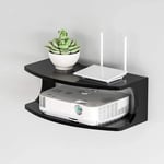 Étagère flottante murale Console multimédia moderne Support / support / support de support de télévision pour routeur Wifi Boîte de télévision décodeur Haut-parleur Console de jeu pour appareil de diffusion en continu