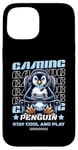 iPhone 15 Gaming Penguin Video Game Graphic For Men Boys Women Kids Case