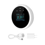 D&eacute;tecteur de fuite de gaz WiFi alarme de gaz domestique Tuya APP moniteur temp&eacute;rature r&eacute;veil affichage pour maison cuisine camping-car remorque RV invite vocale couleur &eacute;cran LCD cuisine d&eacute;tecteur de gaz propane naturel