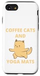 Coque pour iPhone SE (2020) / 7 / 8 Coffee Cats & Tapis de yoga Warrior Two pour yogis