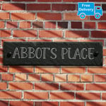 Personalised Slate Gate Sign House Plaque Engraved Door Number Street Name Plate