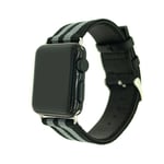 Apple Watch 38mm nylon läder sportarmband ersättning - Militärgrön