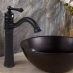 Senderpick - Robinet vintage pivotant à 360 degrés Robinet en laiton Robinet de salle de bains Robinet de lavabo Noir