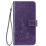 TANYO Case Suitable for Motorola Moto G50, Stylish Leather Full-Cover Phone Case, 3 Card Slot, Magnetic Closure and Flip Stand Wallet Case. Purple