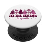 Purple Christmas Mom Tis The Season to Sparkle PopSockets Adhesive PopGrip