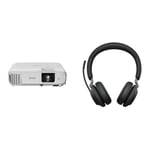 Epson EB-FH06 Projecteur 3LCD et Casque sans Fil Jabra Evolve2 65 - Casque stéréo certifié Microsoft Teams avec Suppression du Bruit avec Batterie Longue durée - Adaptateur Bluetooth USB-A - Noir