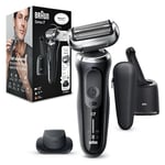 Braun Series 7 Electric Shaver for Men with Precision Trimmer & SmartCare Center, Cordless Foil Razor, Wet & Dry, 100% Waterproof, UK 2 Pin Plug, 70-N7200cc, Black Razor