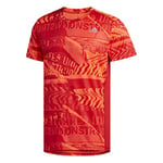 Adidas Own The Run Tee T-Shirt - Solar Red/Scarlet, M