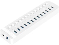 Orico 13 multi-port hub med individuelle switches - Sort