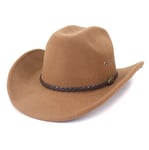 10cm iso lieri Cowboy hattu 2023 Syksy Talvi kihara lieri punk tyyliin iso lierinen miesten ja naisten siisti pyöräilyhattu Western Cowboy hattu