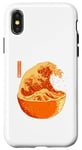 Coque pour iPhone X/XS Orange Crush Wave of Kanagawa In A Slice Japanese