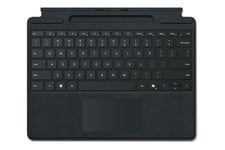 Microsoft Surface Pro Keyboard for Business - tastatur - med penneopbevaring - med accelerometer, touchpad, Surface Slim Pen storage and charging tray - AZERTY - fransk - sort - med Slim Pen Indgangsudstyr