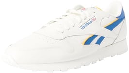 Reebok Cuir Classique, Basket Femme, Craie Vector Bleu Collegiate Gold