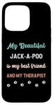 Coque pour iPhone 15 Pro Max Jack-A-Poo Jackapoo Chien Papa Maman Ami et Thérapeute