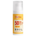 Derma Sol Solskydd Sun Face Lotion Hög SPF50 50 ml (3.940,00 kr / 1 l)