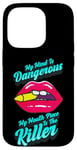 Coque pour iPhone 14 Pro Mon esprit est dangereux, mon embout buccal est The Killer Boss Lady