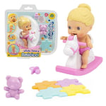 Cicciobello Amicicci, Bébé avec Cheval à Bascule, avec Accessoires, Modèle Fille Cheveux Blonds, Jouet pour Enfants dès 3 Ans, GIOCHI PREZIOSI,CC0102