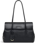 Radley Black Shoulder Bag Medium Flapover Leather Handbag Vines Avenue RRP £259