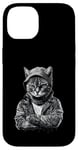 Coque pour iPhone 14 American Shorthair Cat Thug Cat Gangster Cat Gangster Life