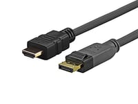 Microconnect 1.5 m DisplayPort – HDMI – Adaptateurs de câble de vidéo (1,5 m, DisplayPort, HDMI, mâle, mâle, Or)