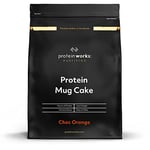 THE PROTEIN WORKS - Protein Mug Cake Mix | 150 Calorie Cake | Protein Mug Cake Mix | High Protein Low Sugar Cake Snack | 11 Servings | Choc Orange | 500g