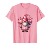 Pink Valentines Candy For Girls Unique Valentines Day Gnome T-Shirt