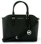 Michael Kors Black Handbag Medium to Large Top Zip Satchel Top Handle Bag Ciara