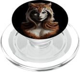 Fierce Jungle Tiger Spirit Fantasy Artwork PopSockets PopGrip for MagSafe