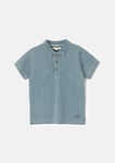 Angel & Rocket Boys Rex Blue Jersey Textured Wash Polo - Size 9-10Y