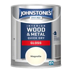 Johnstones Interior Wood & Metal Quick Dry Gloss Paint 750ml Magnolia -