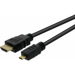 Cordon Micro hdmi High Speed vers hdmi mâle/mâle 1 mètre Fujionkyo 424540