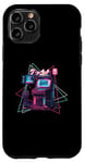 Coque pour iPhone 11 Pro Style de jeu d'arcade japonais cyber rétro Japan Art