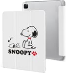 Étui Pour Ipad Pro 2021 Snoopy 12,9 Pouces, Type Ordinateur Portable, Support À Trois Volets Avec Porte-Stylo, Veille/Réveil Automatique