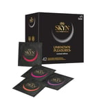 SKYN Unknown Pleasures (Pack of 42): Assortment of Smooth and Textured Surface Latex Free Condoms for Men, SKYNFEEL Technology, Lubricated, 53mm Nominal Width