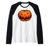 Nightmare Before Christmas Photoreal Jack-O-Lantern Big Face Manche Raglan