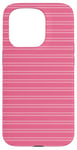 Coque pour iPhone 15 Pro Rose rayé mignon girly esthétique Preppy Stripe