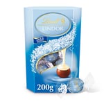 Lindt Lindor Milk & White Chocolate Truffles Box - Approx 16 balls, 200 g x 2Pcs