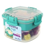 Sistema Snacks TO GO Food Storage Container, 400 ml, Small Snack Pot with Compartments, BPA-Free, Assorted colours, 1 count