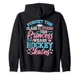 Princess Wears Hockey Skates Lover Ice Hockey Player Girls Zip Hoodie