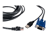 Avocent - Video/Usb-Kabel - Usb, Hd-15 (Vga) (Hane) Till Rj-45 (Hane) - 4.5 M - För Autoview 1400, 1500, 2000, 2020, 2030, Av3108, Av3216