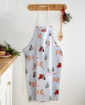 Cooksmart British Designed Christmas Apron | Aprons For Women & Men | Christmas Cooking Apron For All Types Of Kitchens | Apron For Women & Men - Christmas On The Farm (PVC)