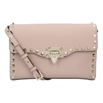 Valentino Garavani Womens Rockstud Crossbody Bag - Beige Calfskin - One Size